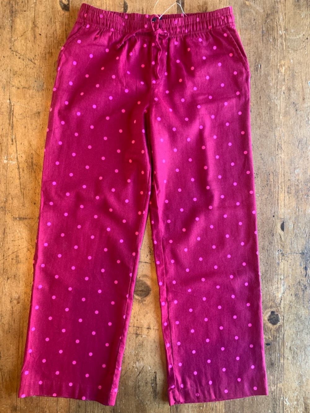 GAP Raspberry and Light Pink Polka Dot Pajama Bottoms